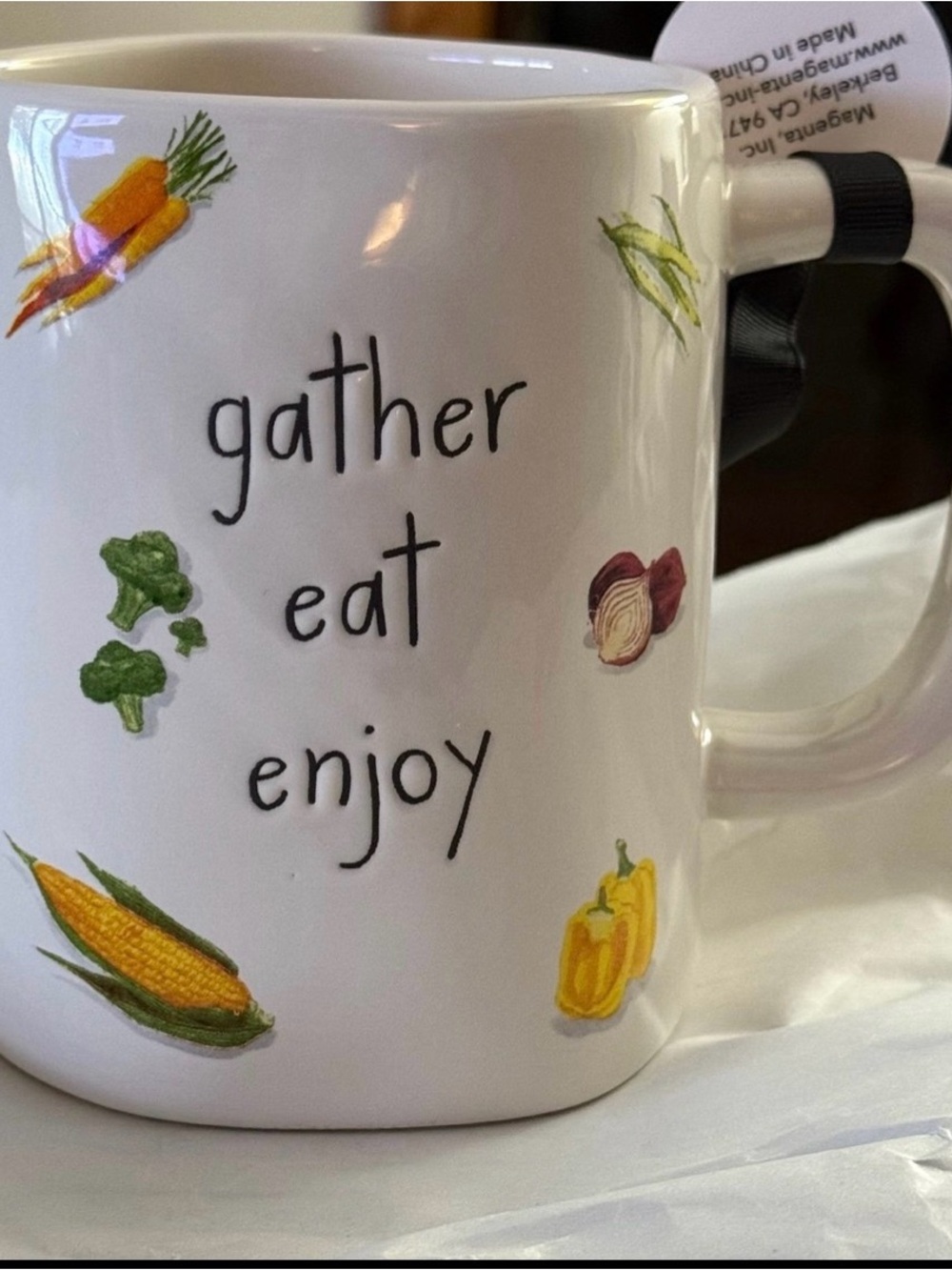 Rae Dunn GATHER EAT ENJOY Mug